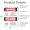 Signmission Chlorine Hazard Area Bilingual Danger Sign, Vinyl Decal, 12in W x 18in L, 2PK OS-2PACK-DS-D-1218-VS-1067 - alternate 2